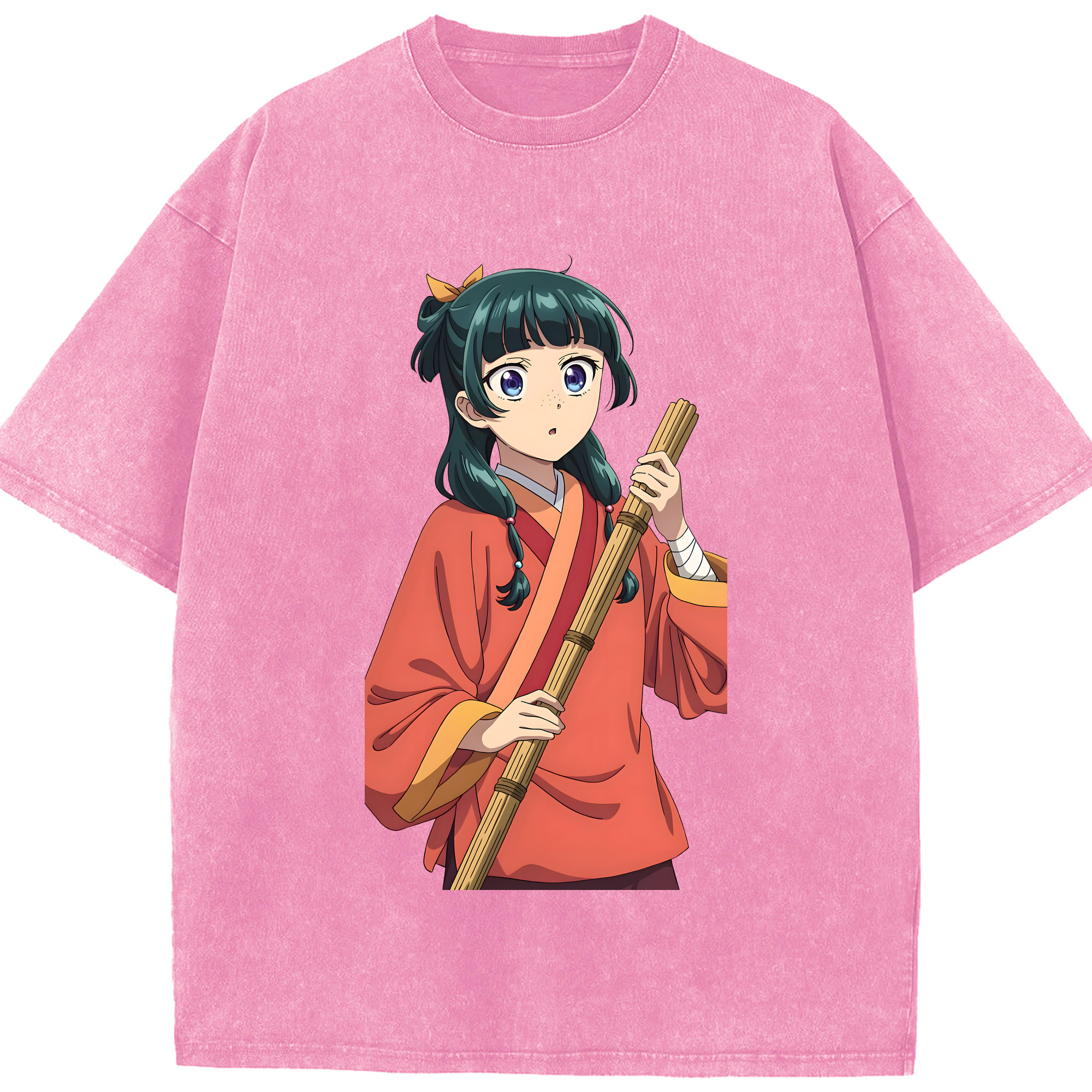 （画像用） 薬屋のひとりごと The Apothecary Diaries 綿100% ヴィンテージ風 半袖Tシャツ（フロントプリント）